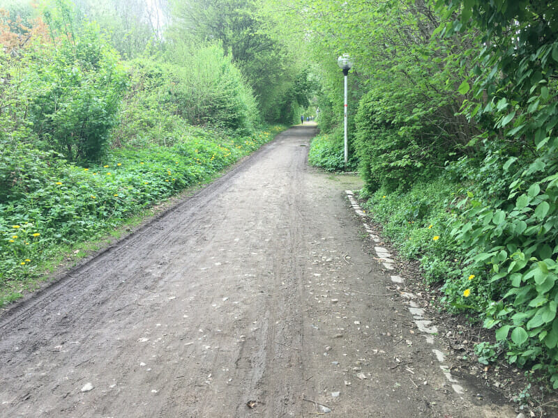 Radweg am Schilksee - Ostseeküstenradweg.