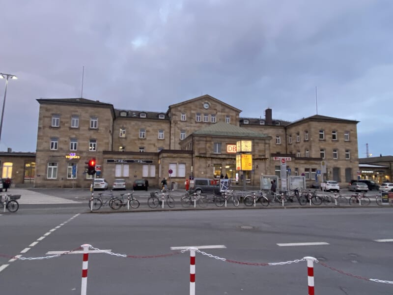 Bamberg in Bahnhof - Ende des Aischtalradwegs